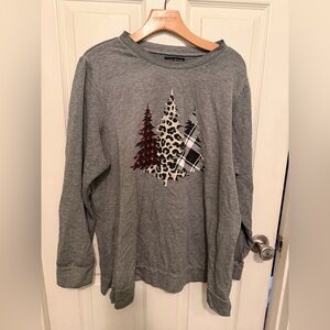 Lane Bryant Gray Top with Unique Design